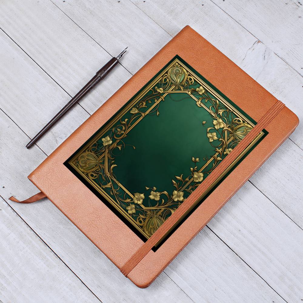 Ornate Gold Cover 034 - Vegan Leather Journal