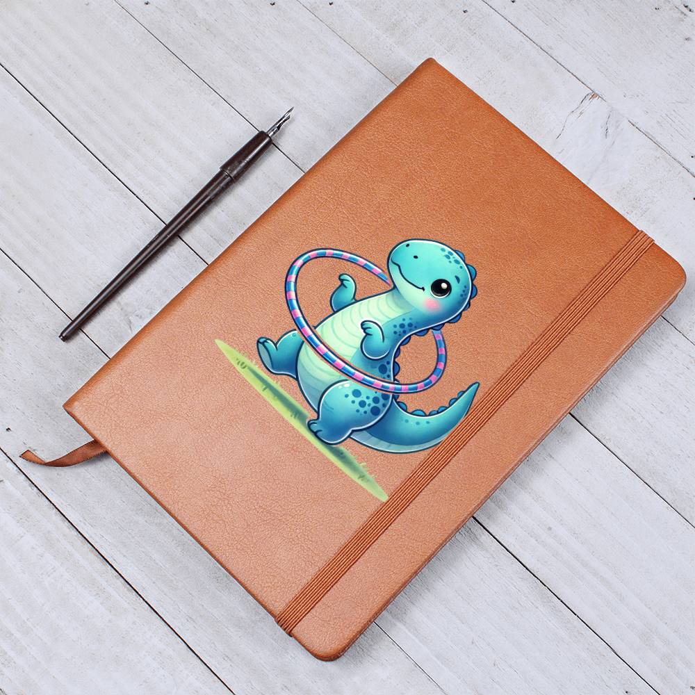 Colorful Baby Dinosaur 035 - Vegan Leather Journal