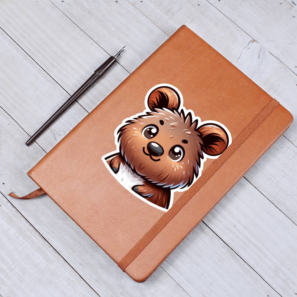 Cute Quokka sticker 136 - Vegan Leather Journal