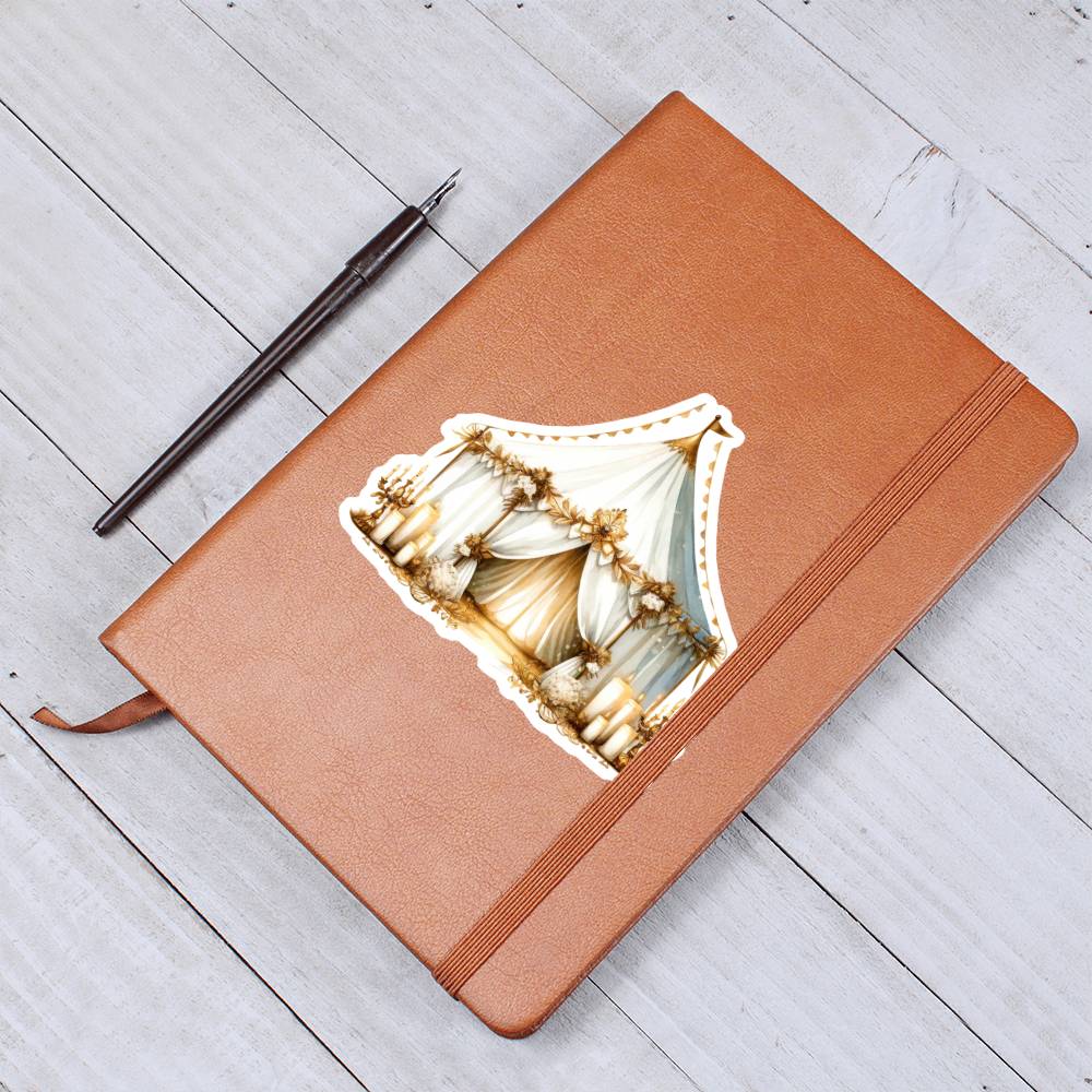 Luxury Wedding Decor Sticker 038 - Vegan Leather Journal