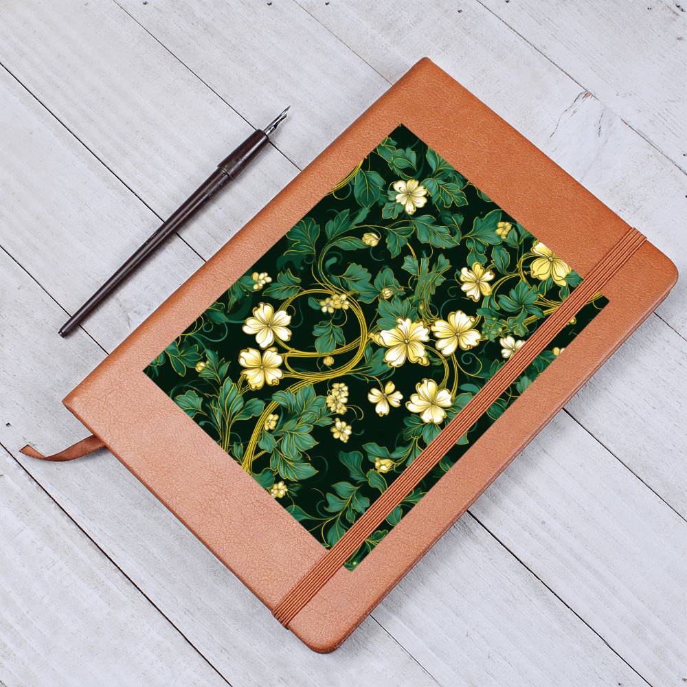 Ornate Gold Cover 084 - Vegan Leather Journal