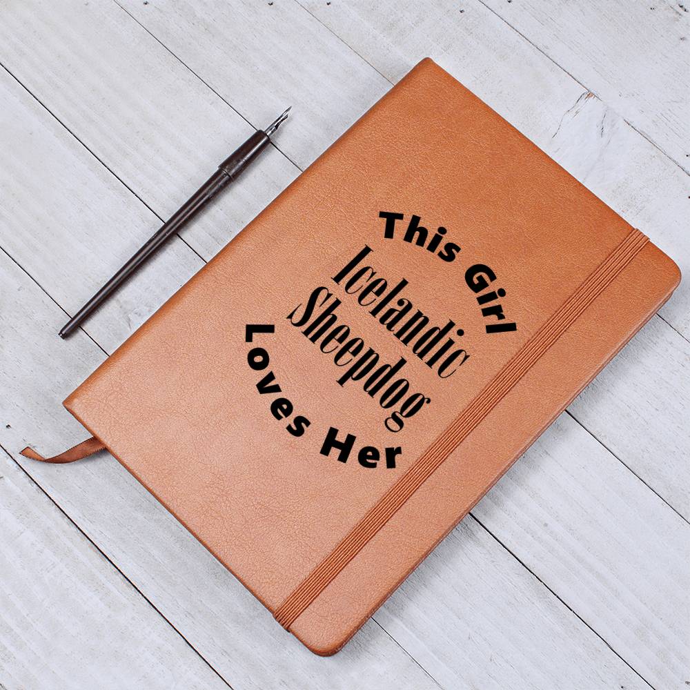 Icelandic Sheepdog v2 - Vegan Leather Journal