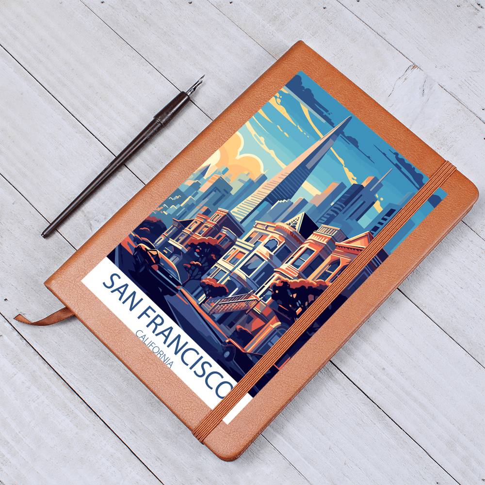 Famous Travel Destinations - San Francisco, California - Vegan Leather Journal