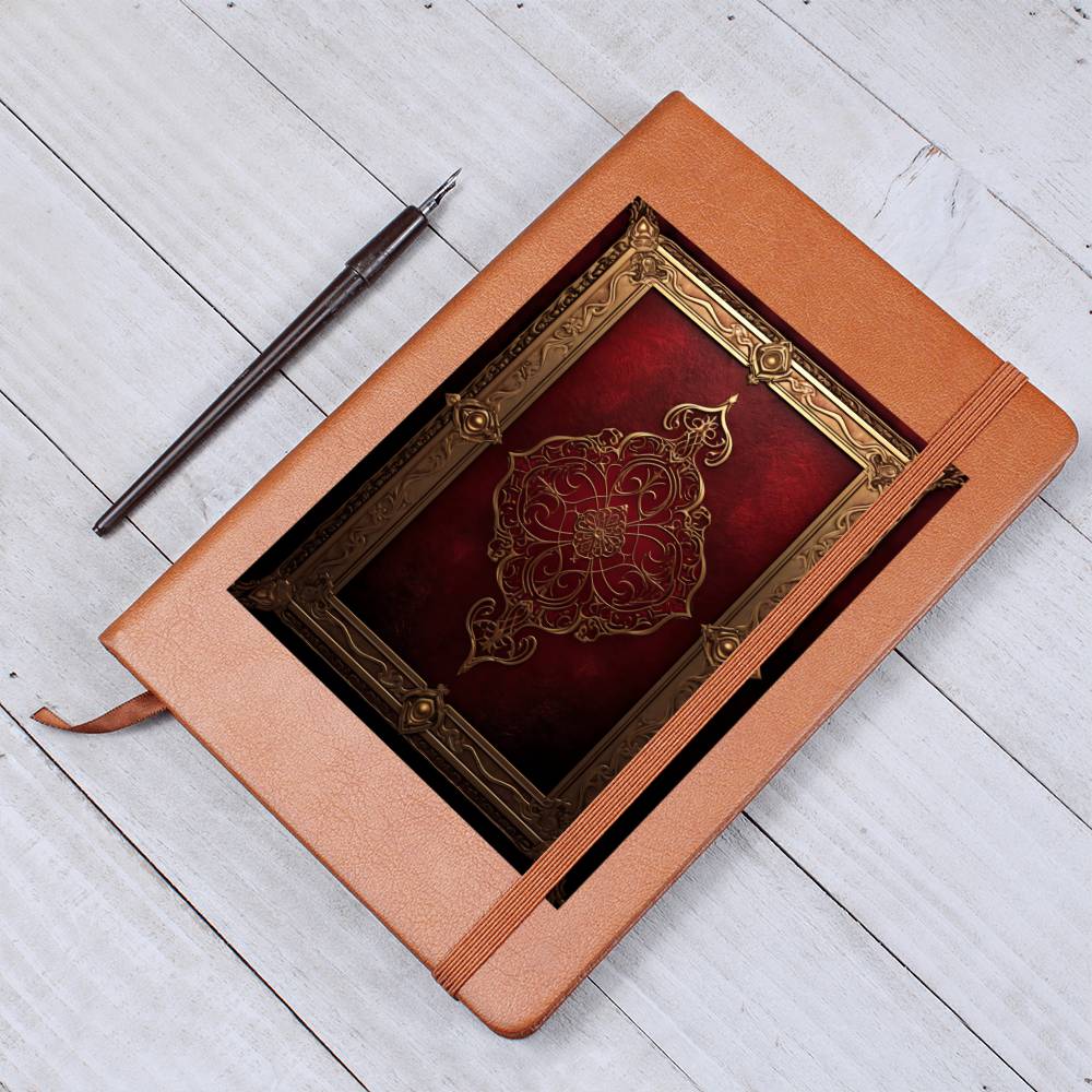 Ornate Gold Cover 037 - Vegan Leather Journal