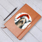 Christmas Dog - Scottish Deerhound - Vegan Leather Journal