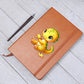 Colorful Baby Dinosaur 028 - Vegan Leather Journal