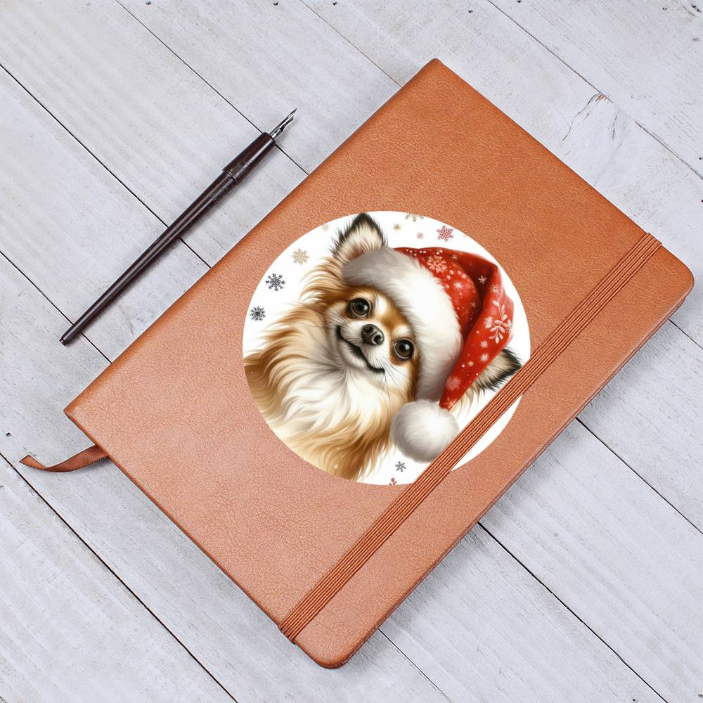 Christmas Dog - Chihuahua - Vegan Leather Journal
