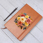 Floral Flower Wreath 038 - Vegan Leather Journal