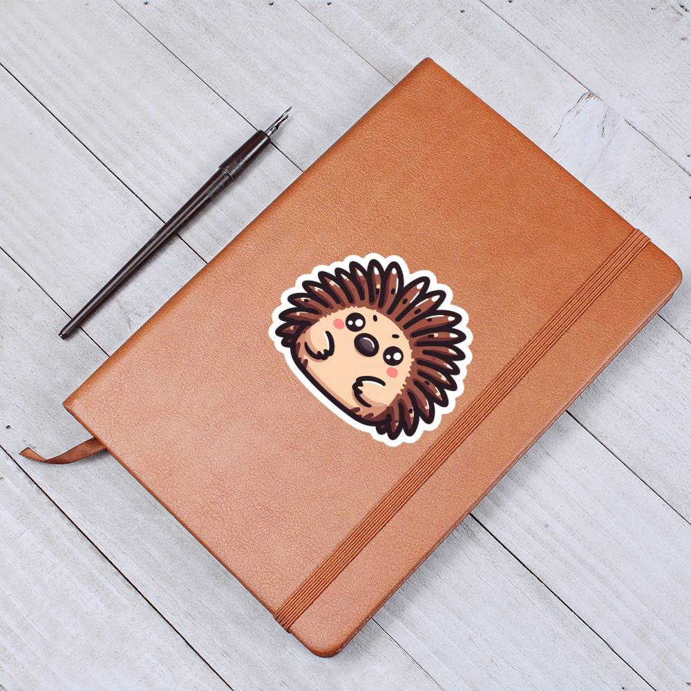 Cute Echidna sticker 44 - Vegan Leather Journal