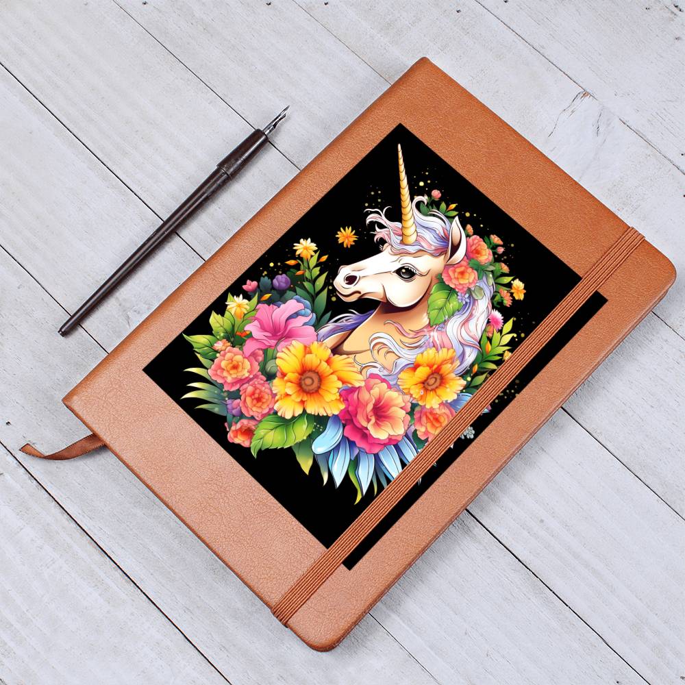 Cute Unicorn 045 - Vegan Leather Journal