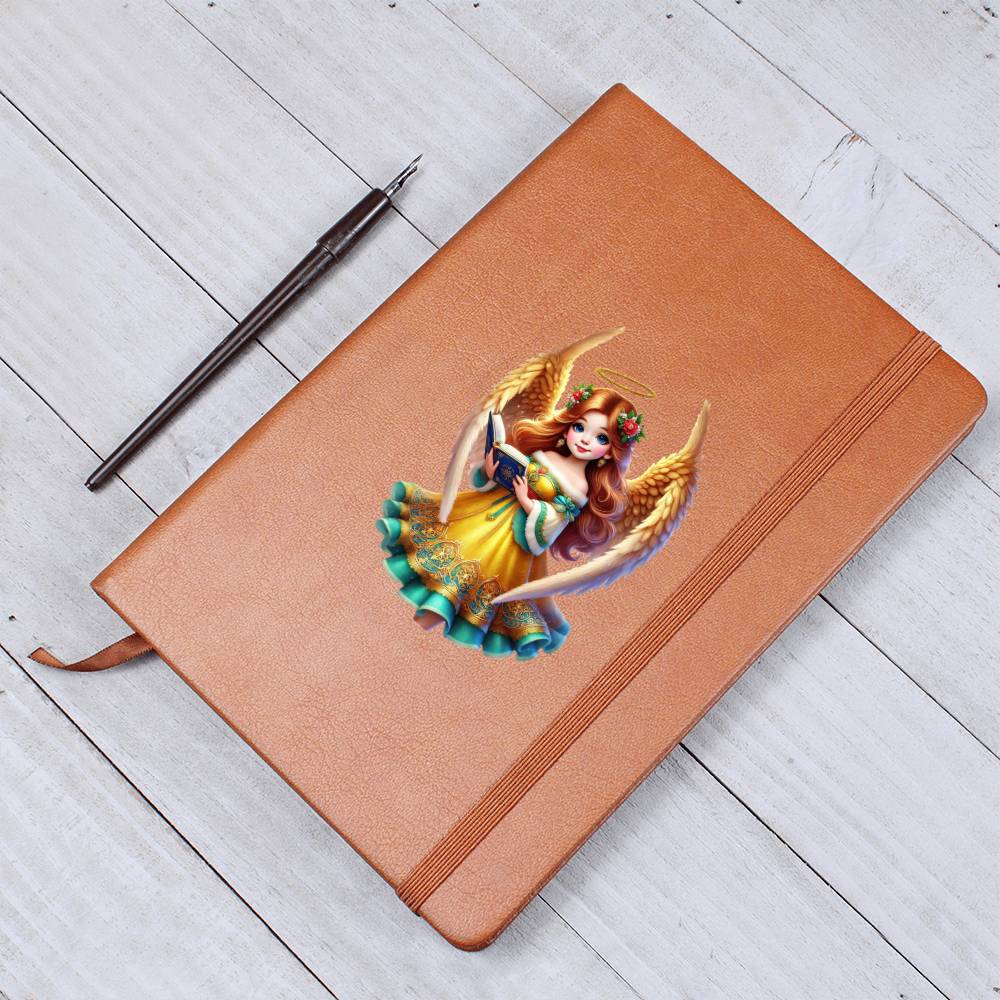 Cute Christmas Angel 014 - Vegan Leather Journal