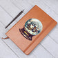 Watercolor Christmas Snow Globe 015 - Vegan Leather Journal