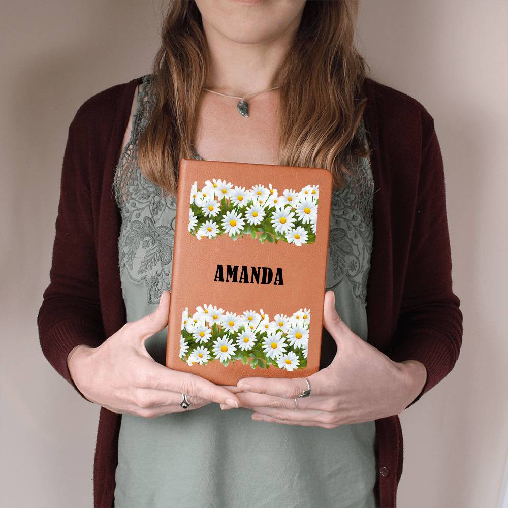 Amanda (Playful Daisies) - Vegan Leather Journal