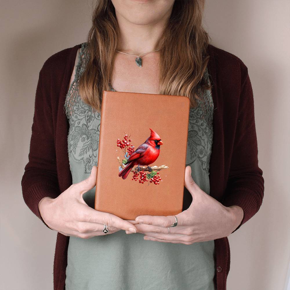 Christmas Cardinal 010 - Vegan Leather Journal