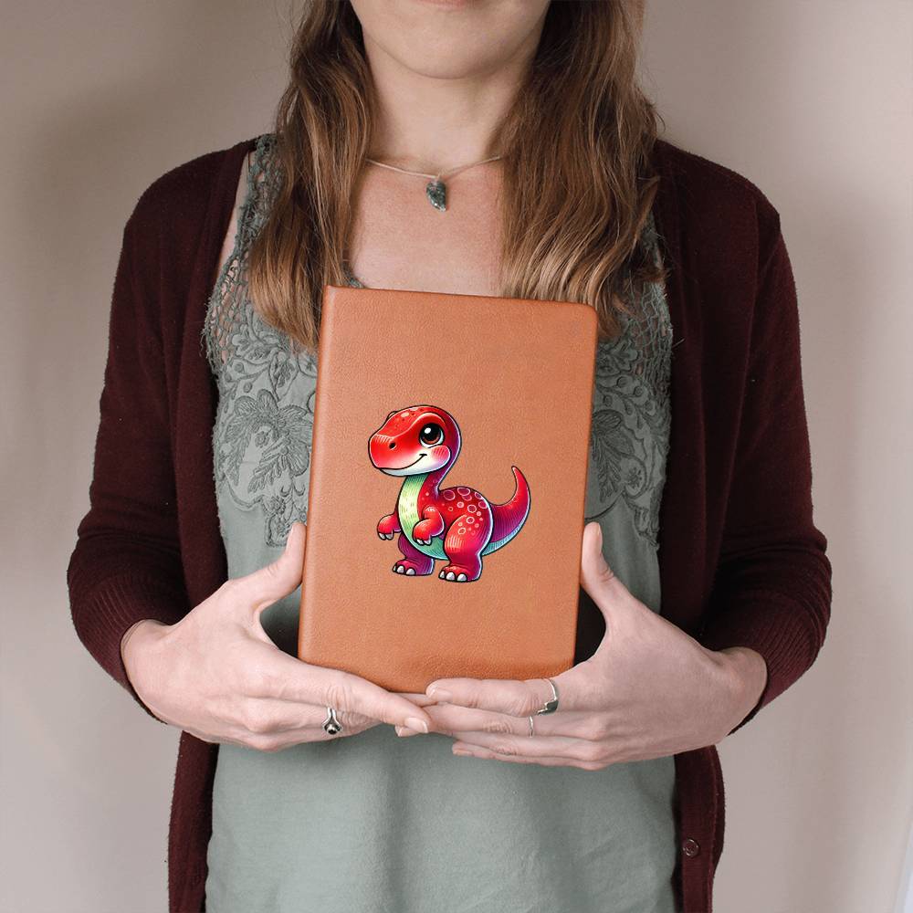 Colorful Baby Dinosaur 064 - Vegan Leather Journal