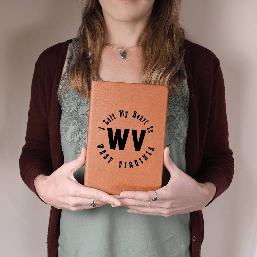 Heart In West Virginia v01 - Vegan Leather Journal