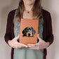 Black and Tan Coonhound Peeking - Vegan Leather Journal