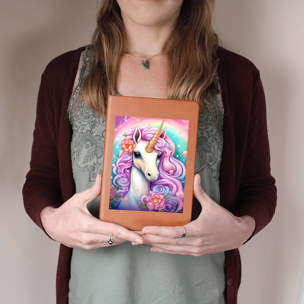 Cute Unicorn 094 - Vegan Leather Journal