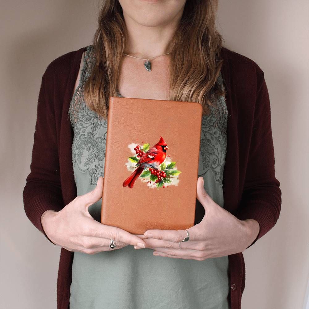 Christmas Cardinal 004 - Vegan Leather Journal