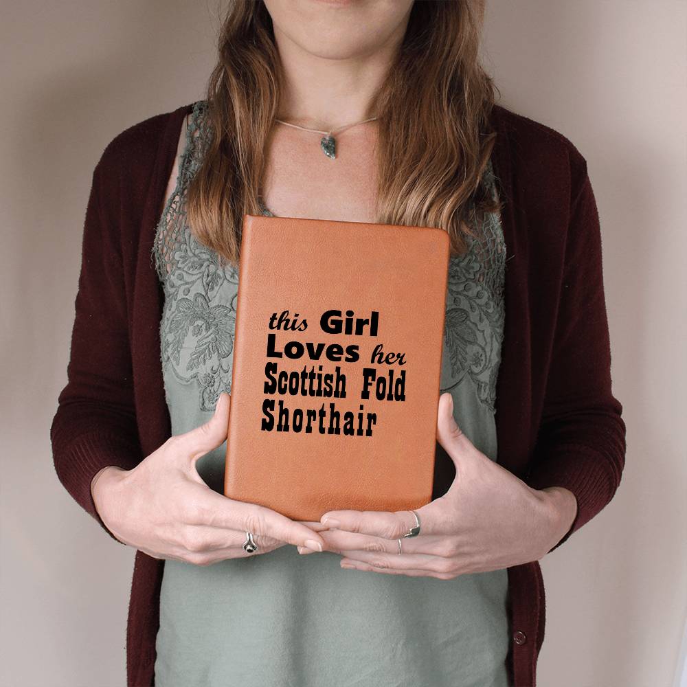 Scottish Fold Shorthair - Vegan Leather Journal