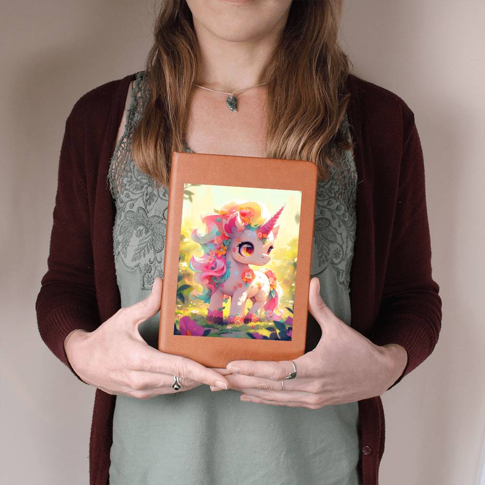 Cute Unicorn 054 - Vegan Leather Journal