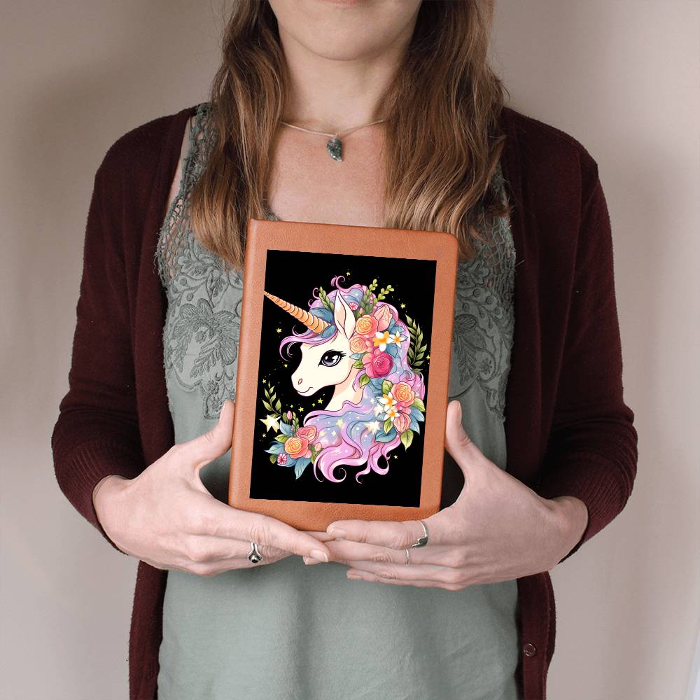 Cute Unicorn 038 - Vegan Leather Journal