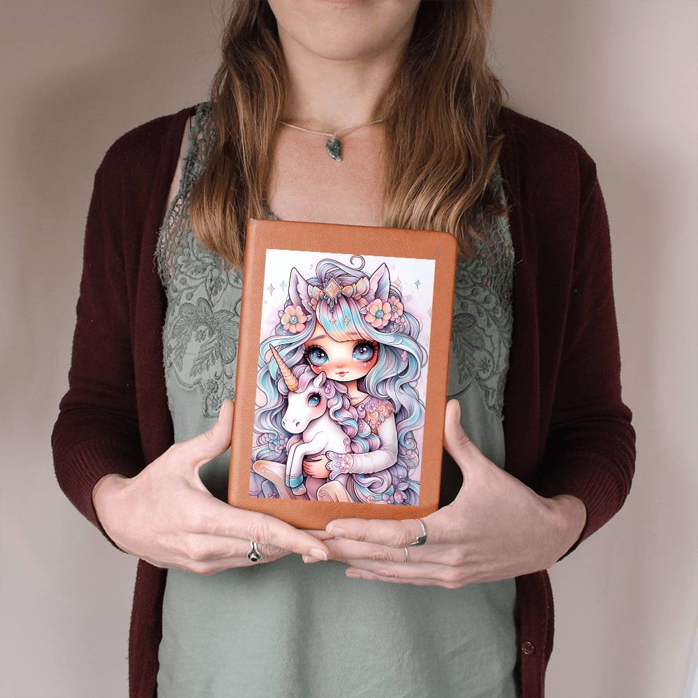 Cute Unicorn 015 - Vegan Leather Journal