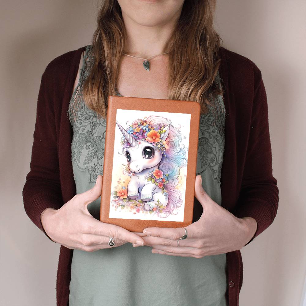 Cute Unicorn 092 - Vegan Leather Journal