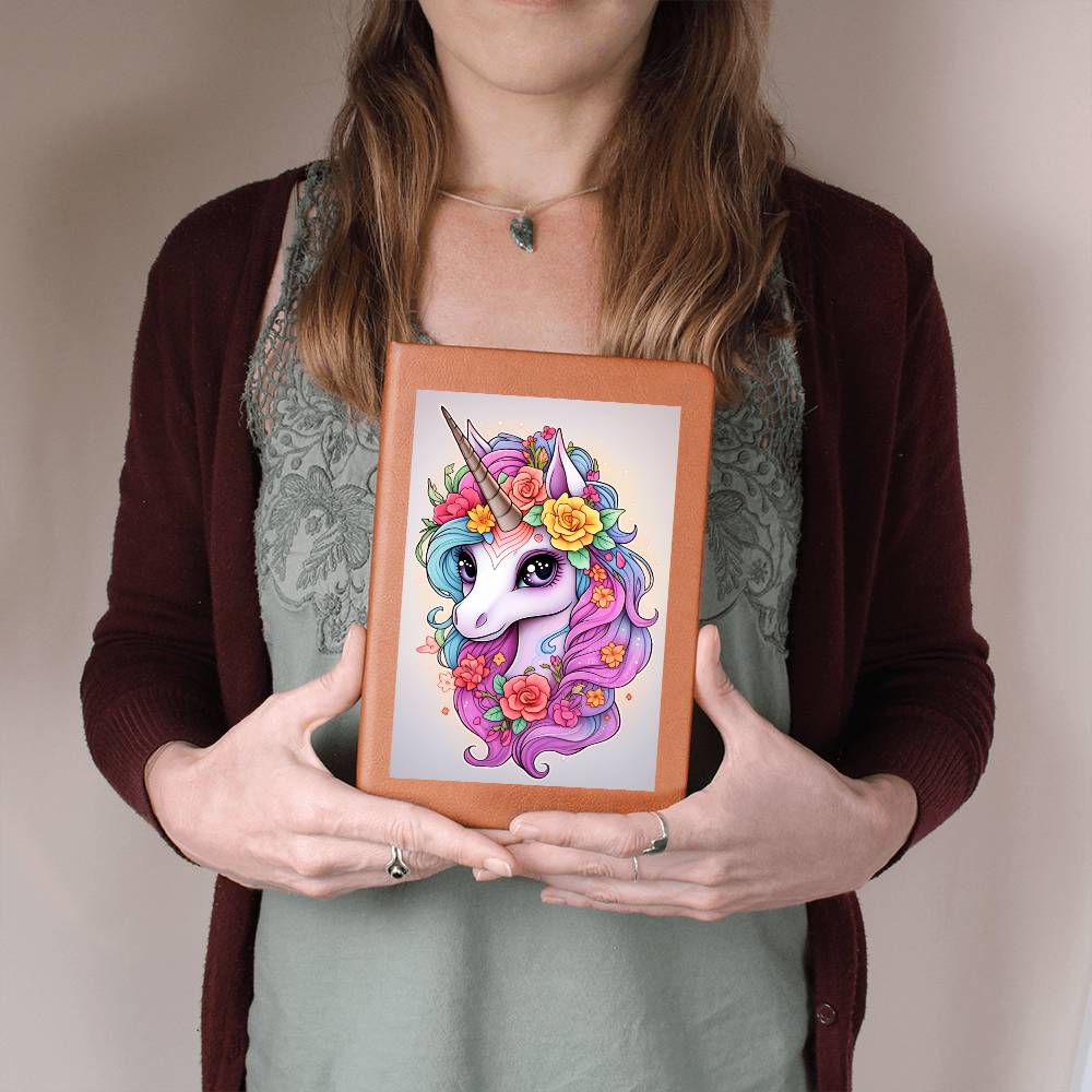 Cute Unicorn 022 - Vegan Leather Journal