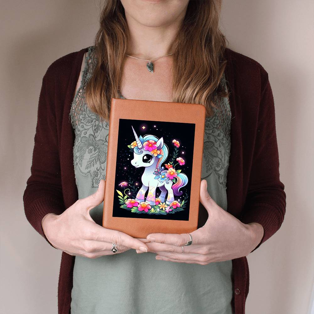Cute Unicorn 001 - Vegan Leather Journal