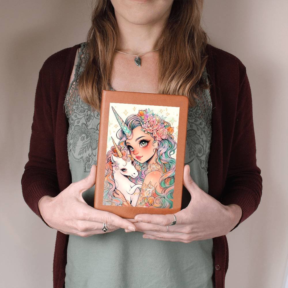 Cute Unicorn 116 - Vegan Leather Journal