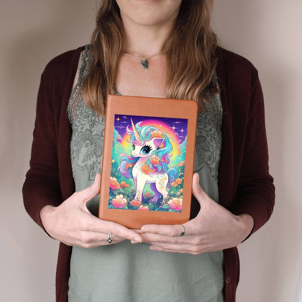 Cute Unicorn 005 - Vegan Leather Journal