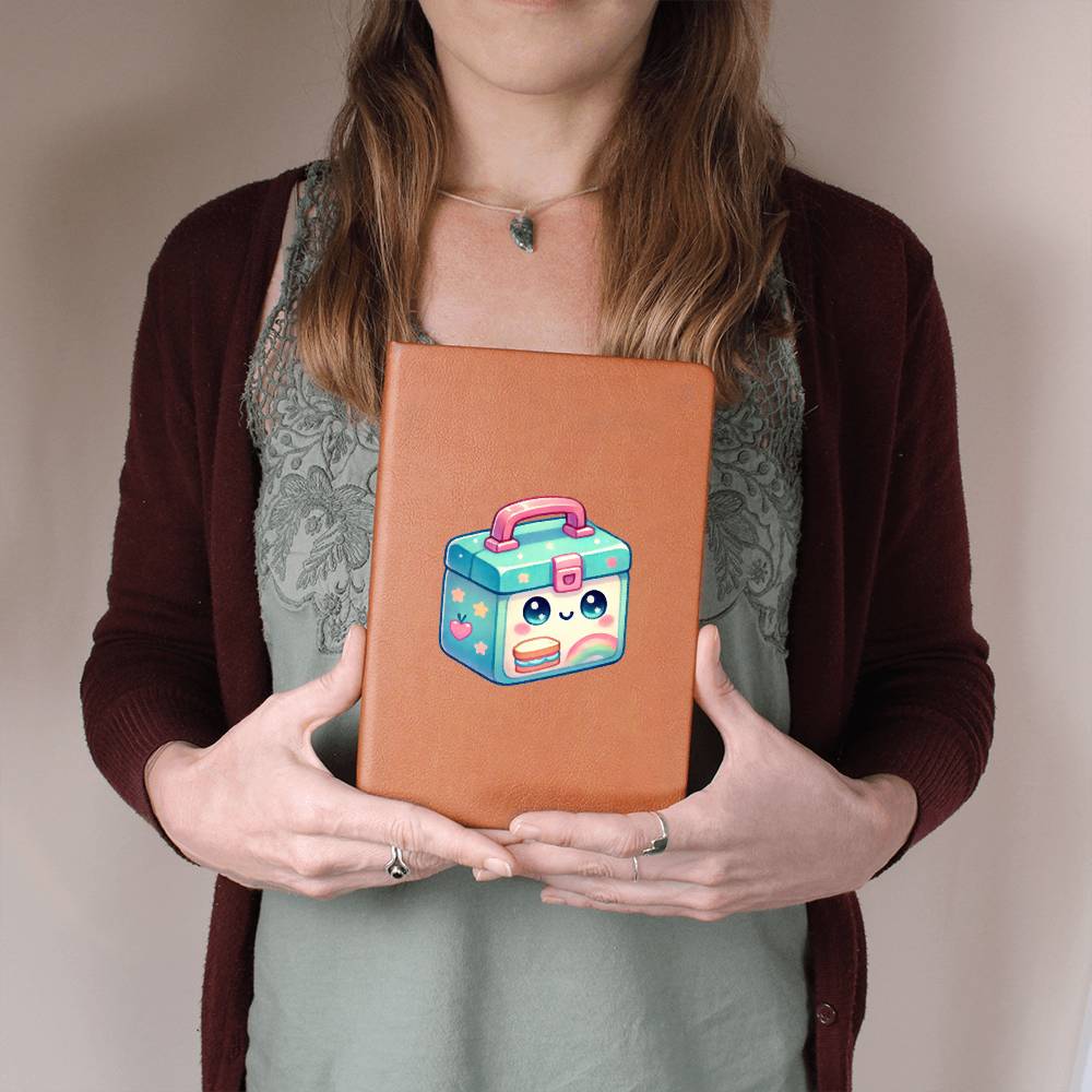 Cute Back to School Sticker 095 - Vegan Leather Journal