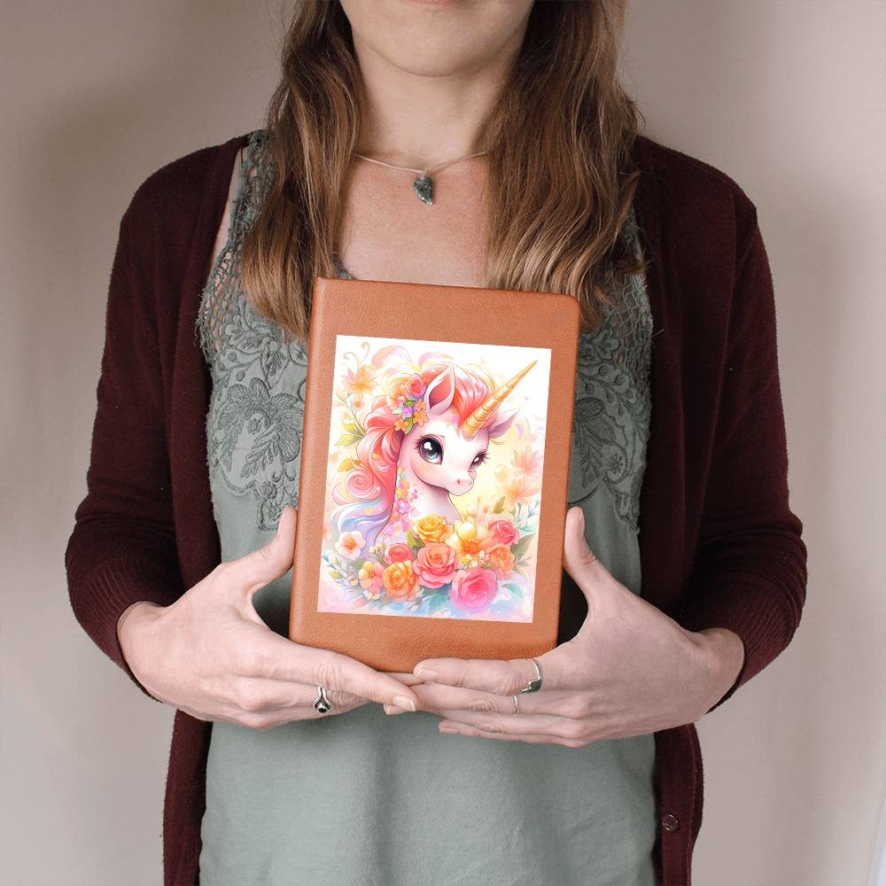 Cute Unicorn 070 - Vegan Leather Journal