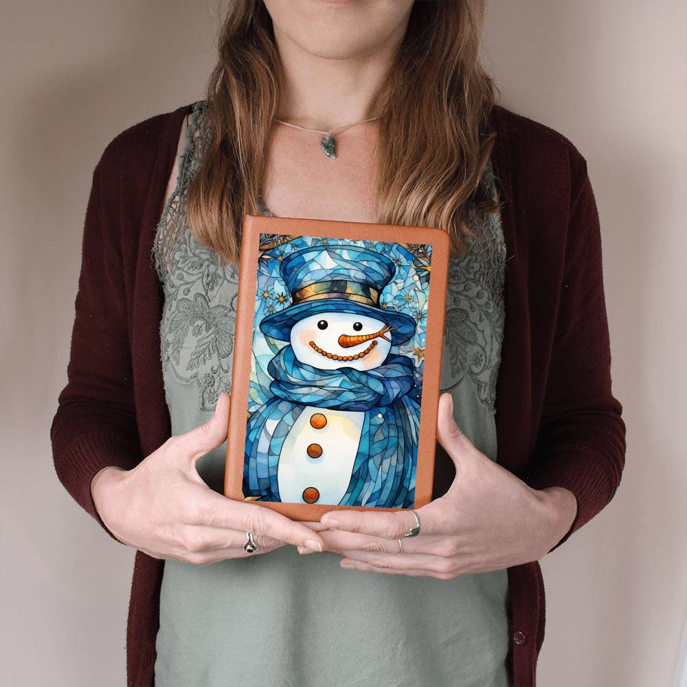 Christmas Stained Glass Design 009 - Vegan Leather Journal