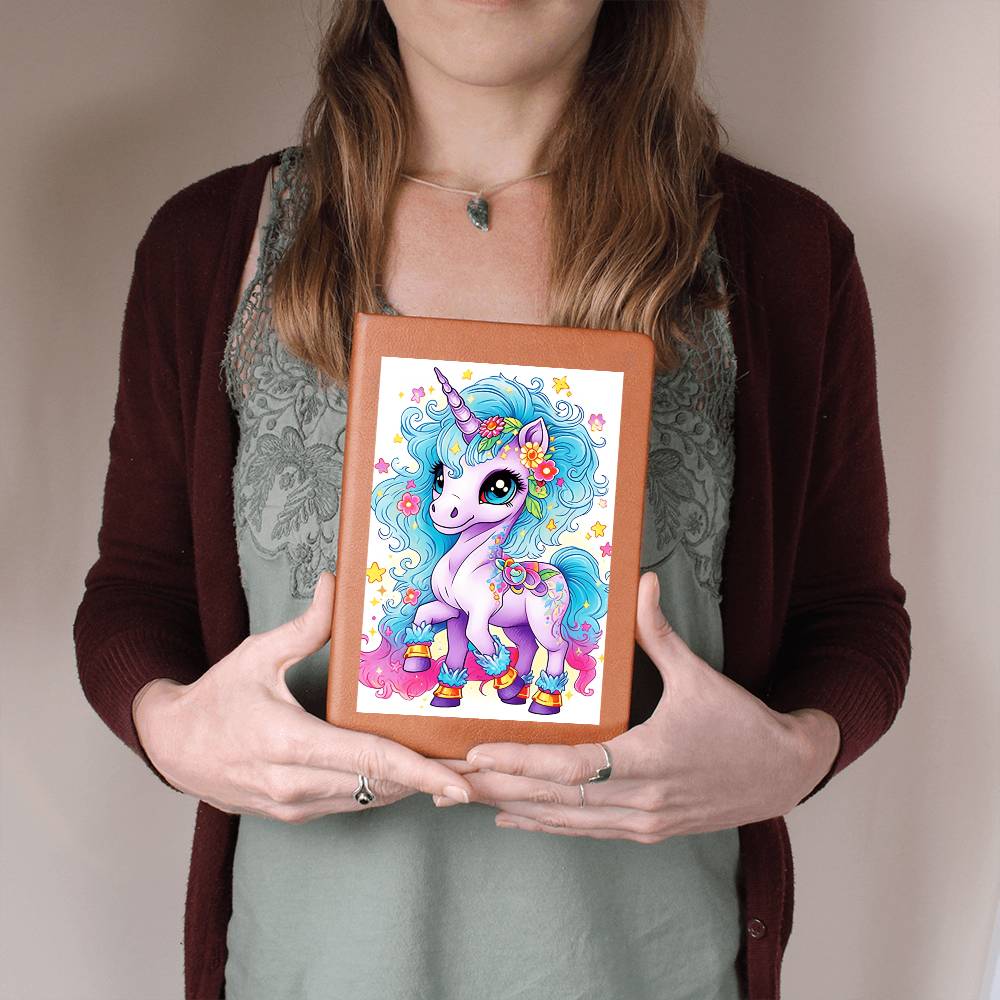 Cute Unicorn 037 - Vegan Leather Journal