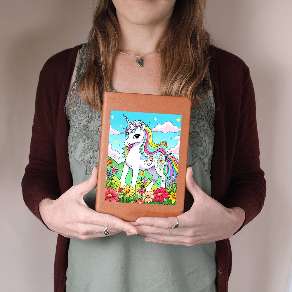 Cute Unicorn 028 - Vegan Leather Journal