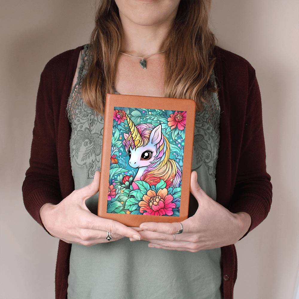 Cute Unicorn 031 - Vegan Leather Journal