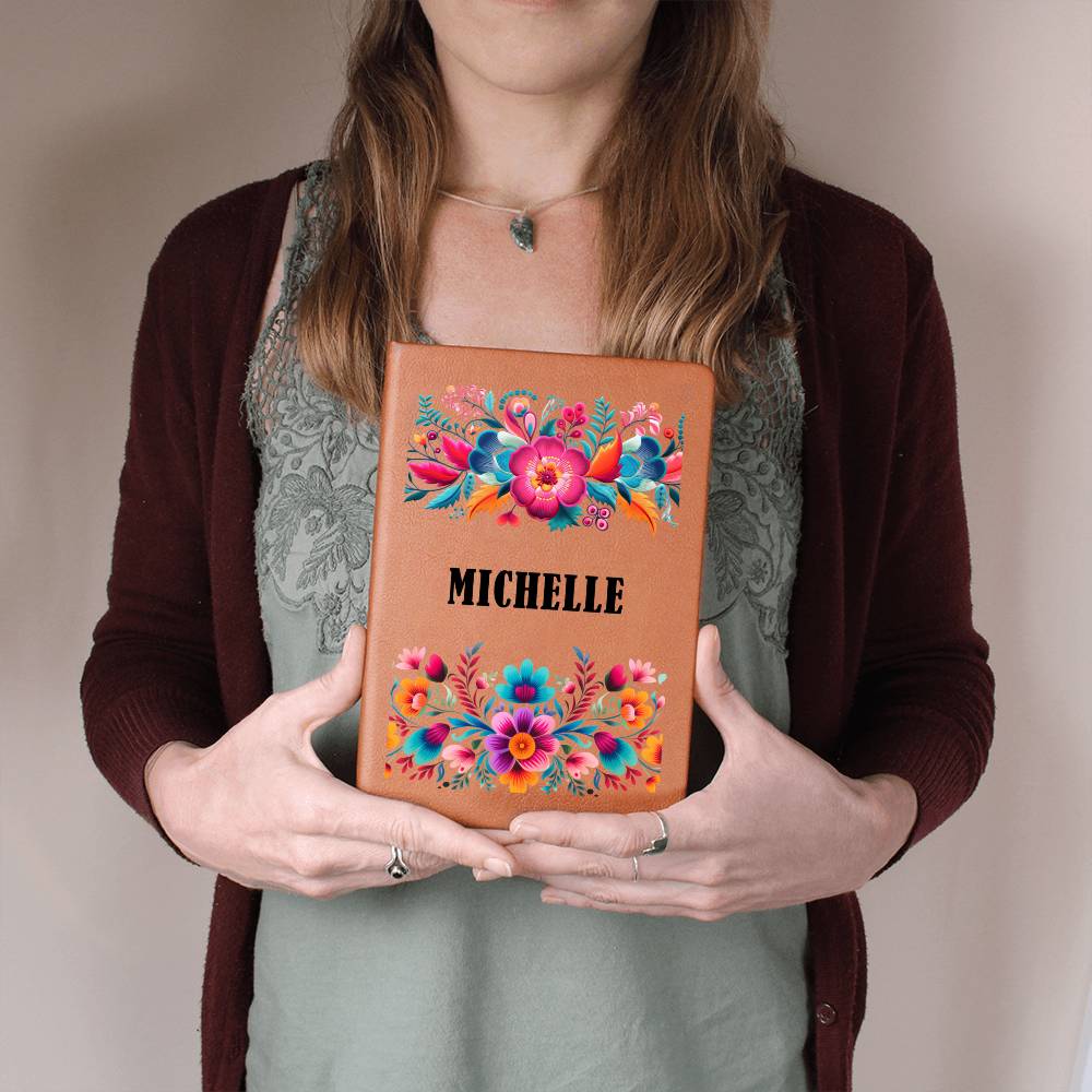 Michelle (Mexican Flowers 2) - Vegan Leather Journal