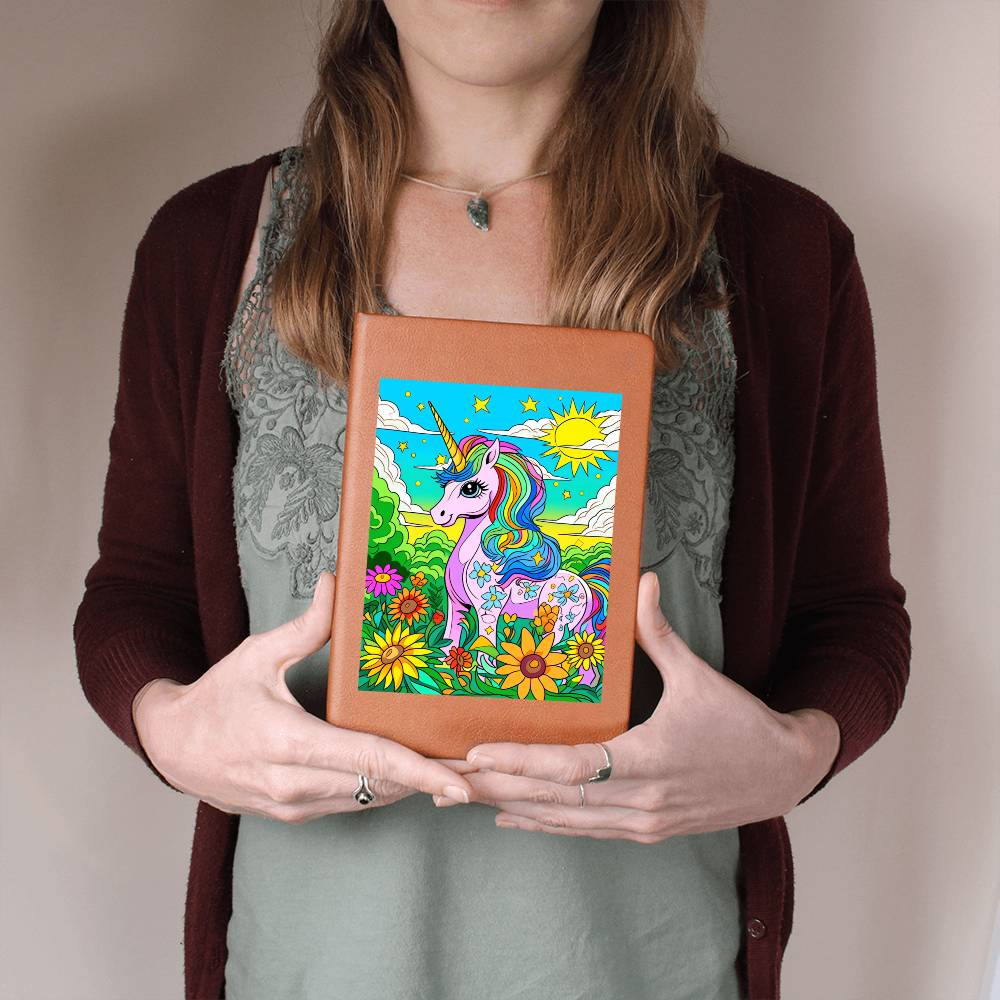 Cute Unicorn 027 - Vegan Leather Journal