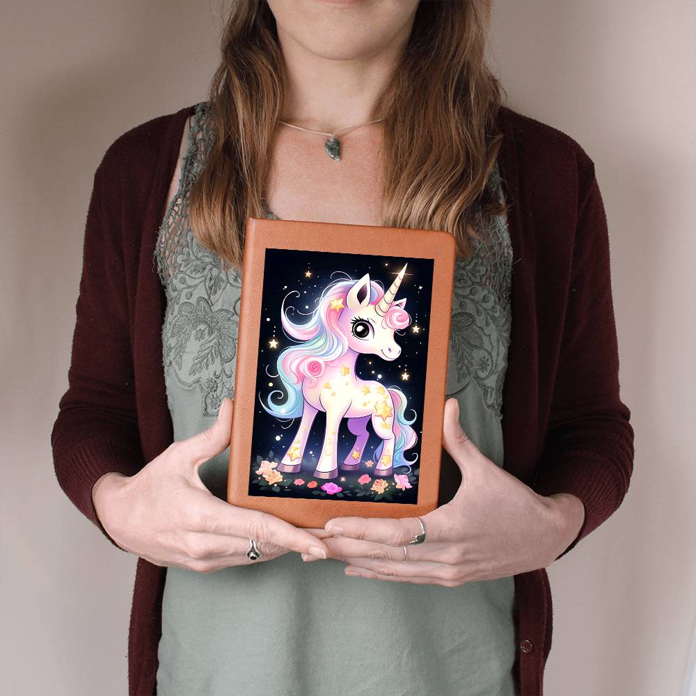 Cute Unicorn 062 - Vegan Leather Journal