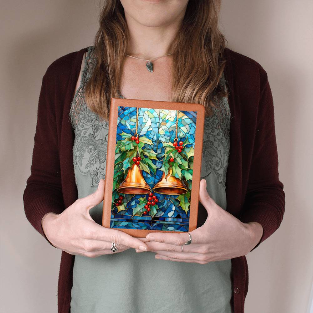 Christmas Stained Glass Design 003 - Vegan Leather Journal
