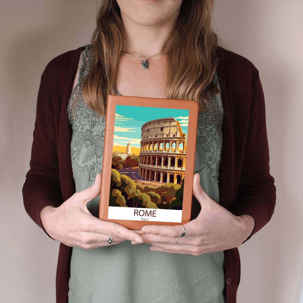 Famous Travel Destinations - Rome, Italy - Vegan Leather Journal