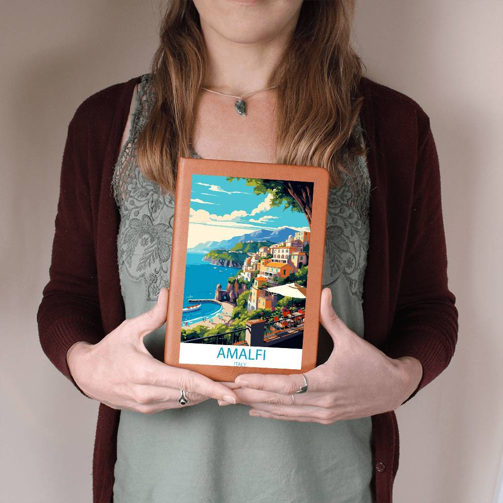 Famous Travel Destinations - Amalfi, Italy - Vegan Leather Journal