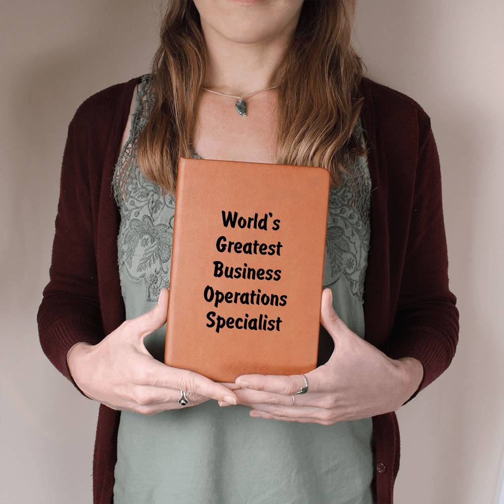World's Greatest Business Operations Specialist v1 - Vegan Leather Journal