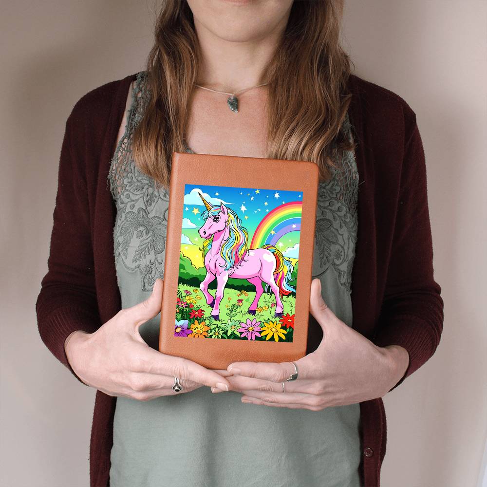Cute Unicorn 069 - Vegan Leather Journal