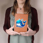 Cute Whale sticker 215 - Vegan Leather Journal