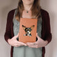 Rat Terrier Peeking - Vegan Leather Journal
