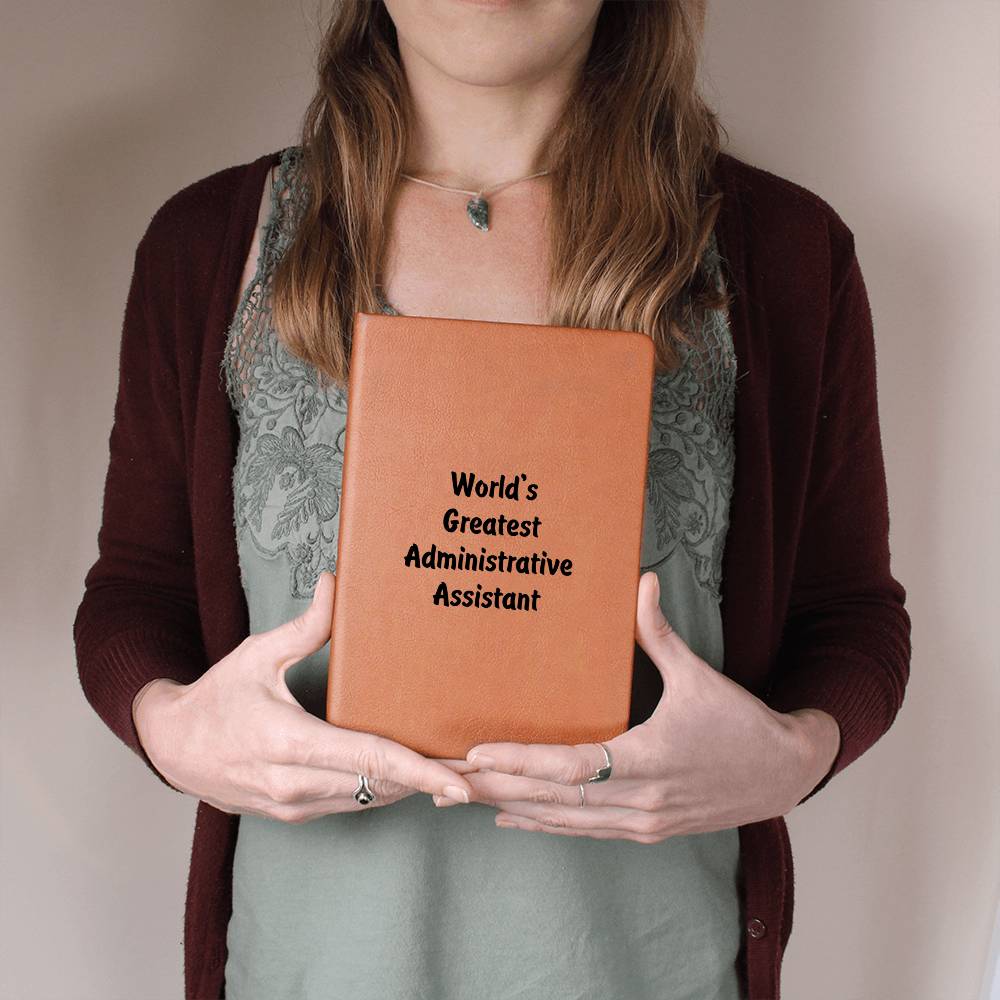 World's Greatest Administrative Assistant v1 - Vegan Leather Journal