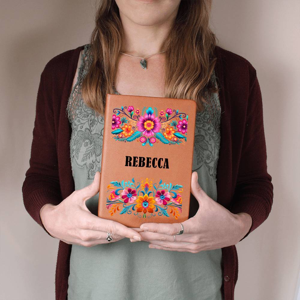 Rebecca (Mexican Flowers 1) - Vegan Leather Journal
